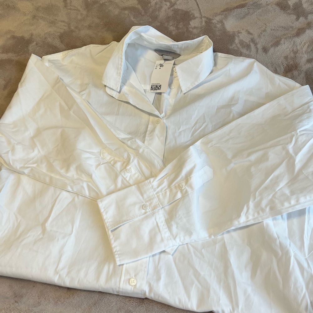 H&M White Button Down Shirt